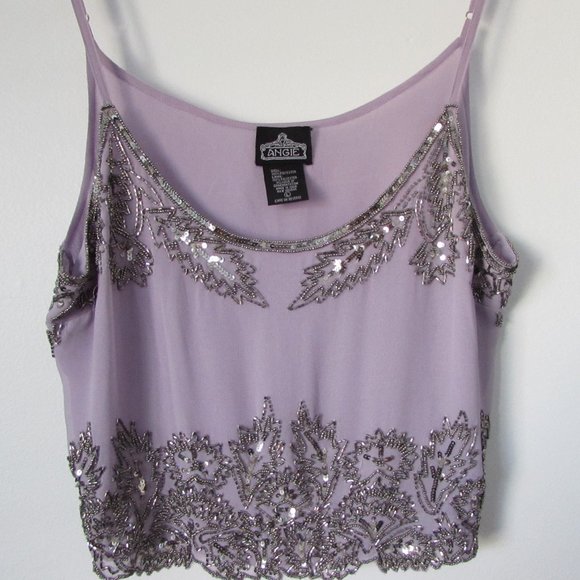 Angie Tops - Angie Crop Top Lavender